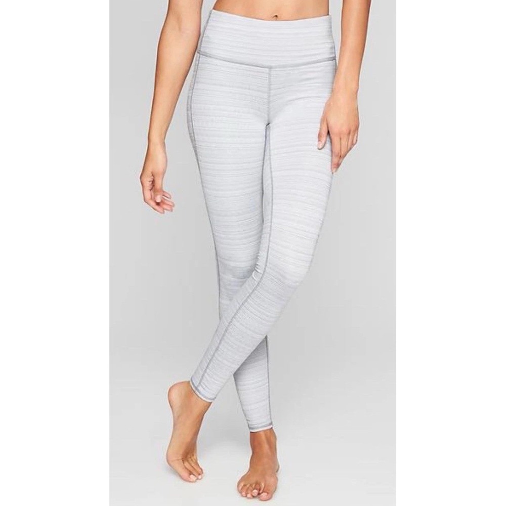 Women's Athleta High Rise Jacquard Chaturanga Leggings In Quail Size Medium